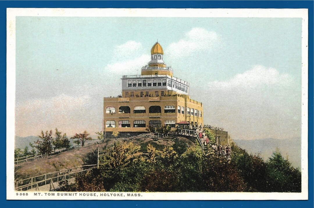 Vintage Postcard Mt Tom Summit House on Mt. Tom in Holyoke