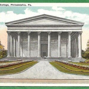 Alte Ansichtskarte - Studenten auf den Stufen des Girard College in Philadelphia, Pennsylvania ((3312)