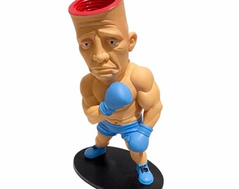 Joe the Boxer – Hand Painted Resin Sculpture – Daniel Johnston Outsider Art Collectible