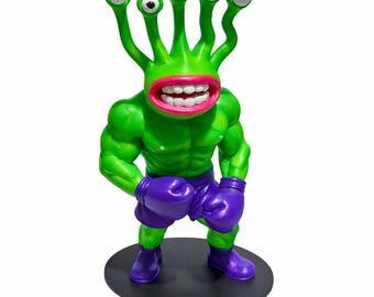 Vile Corrupt – Hand Painted Resin Sculpture – Daniel Johnston Outsider Art Collectible