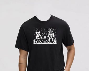 Joe el Boxeador contra la Vil Corruptidad. - Daniel Johnston - Camiseta con Estampado Serigrafiado