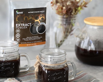 Wild Siberian Chaga Mushroom Extract Powder, Adaptogenic Botanical Blend