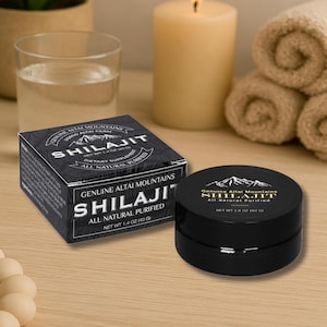 Natural Shilajit Pure Resin, Altai Shilajit with Fulvic Acid, 40g (1.41oz), Organic Himalayan Shilajit, Self Care Gift