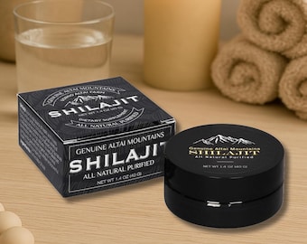 Natural Shilajit Pure Resin, Altai Shilajit with Fulvic Acid, 40g (1.41oz), Organic Himalayan Shilajit, Self Care Gift