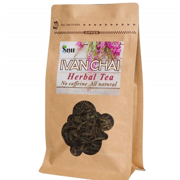 Ivan Chai Herbal Tea Organic Loose Leaf 1.8oz/50g Natural Energy I Brews 50 Cups | Body Detox & Cleanse I No Caffeine, Antioxidant I Gift