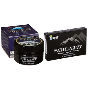 Shilajit Resin and Tablets, Wellness Gift Set, Organic Supplement, Shilajit Tablets and Pure Resin