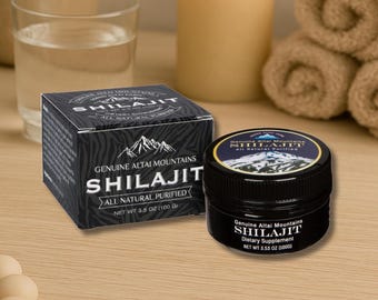 Himalayan Shilajit Pure Resin with Fulvic Acid, Altai Shilajit 100g (3.5oz), Organic Resin Extract, 160 Servings