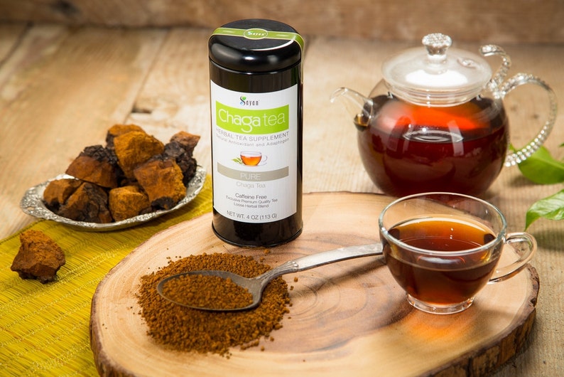 Wild Chaga Mushroom Tea Extract & Powder Blend Siberian - Etsy