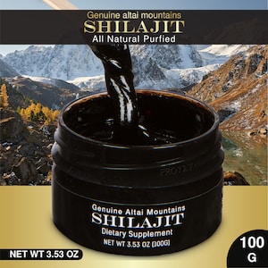 Shilajit Pure Resin Authentic Natural Fresh Organic, Premium Altai Quality 3.5 oz/ 100g, 160 Servings / 5 Months Supply image 4