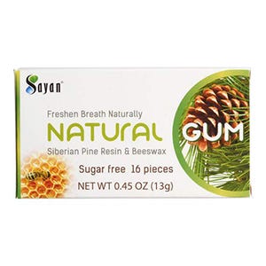 Chewing Gum, Sugar Free Natural Gum with Pine Tree Resin and Beeswax, Organic Chewing Gum, Sugar Free Gum