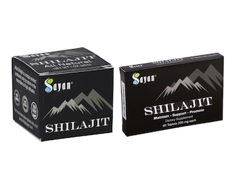 Resina pura e compresse di Shilajit naturale, set di integratori di Shilajit, regalo di benessere biologico