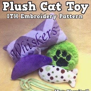 Kitty Cat Toy ITH Embroidery File Pattern Customizable Design *FOR CHARITY* Up to 5x7" Size