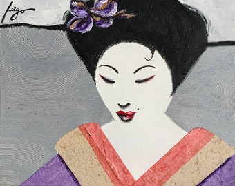 PAINTING ARTWORK geisha obsession 13 or 14 medium