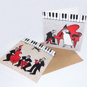 GRUßKARTEN ORIGINAL Illustration All that Jazz und 4 weitere