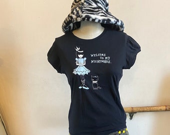 Vintage Y2K Emily the Strange T Shirt With Ballerina Emily