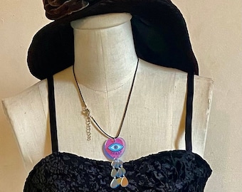 Vintage 1990’s Express Tricot Black Velvet Fairy Whimsy Goth Burn Out Floral Tank Top