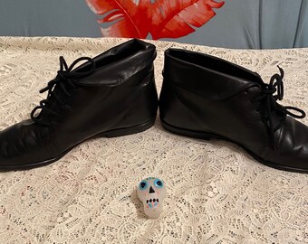 black pixie ankle boots