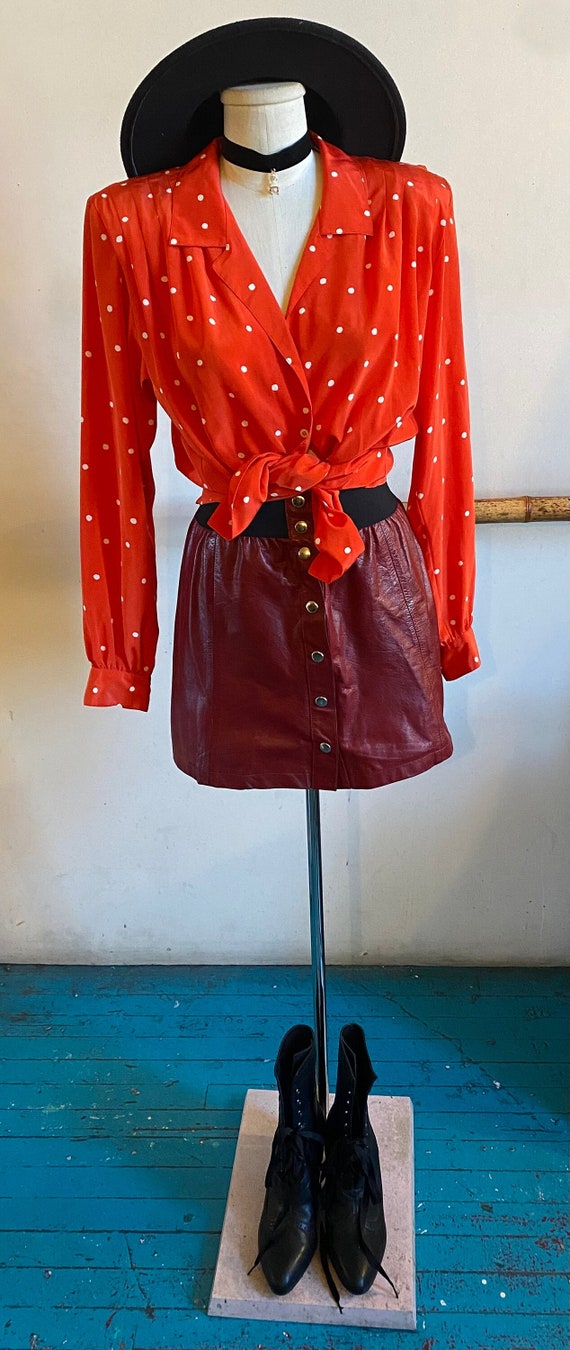 Vintage 1980’s Liz Claiborne Red Polka Dot 1940’s 