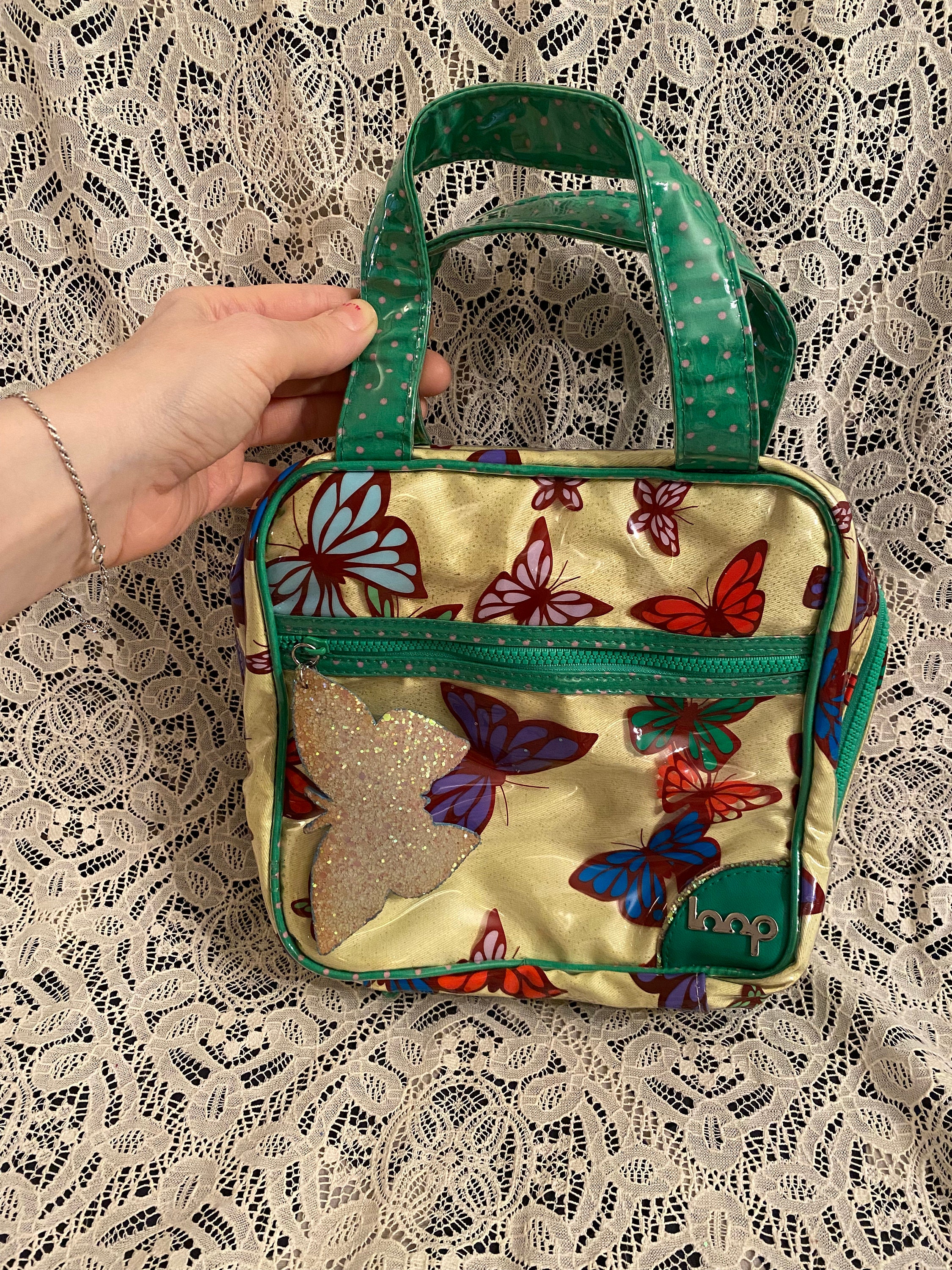 Vintage Y2K Butterfly Glitter Purse