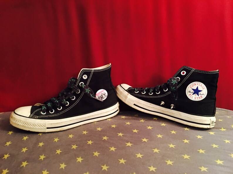 Upcycled Ramones Black High Top Sneakers Women's Size 8 | Etsy