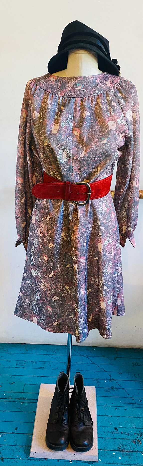 Vintage 60s/70s Calderon Rust Deep Orange Colored Suede 
