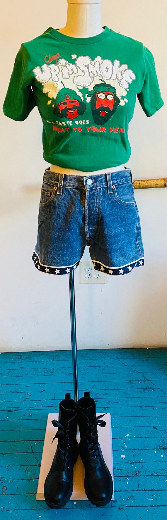 Vintage 90s Levi 501 Jean Shorts Upcycled  Boho He