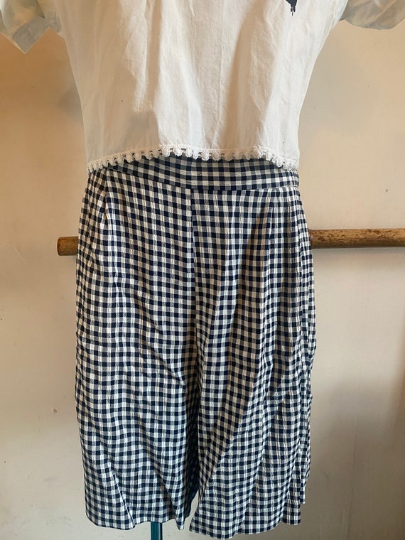 Vintage 90s Black And White Long Plaid Checkered … - image 2