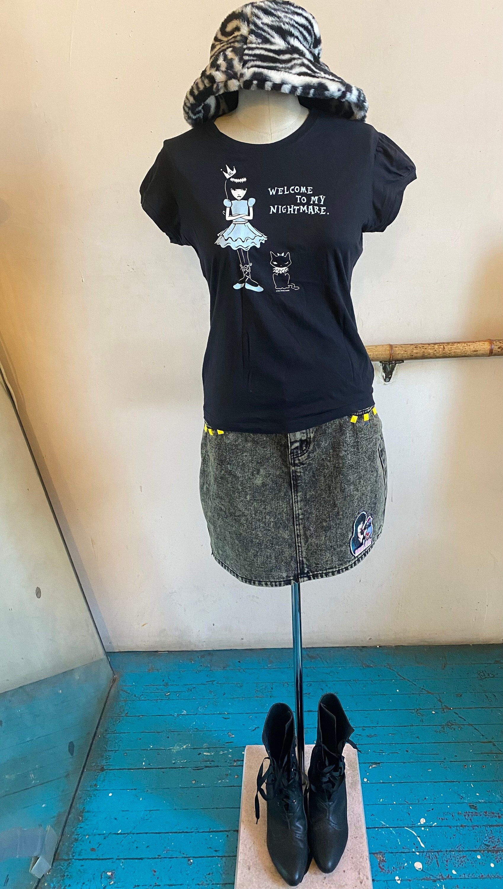 Vintage Y2K Emily the Strange T Shirt With Ballerina Emily