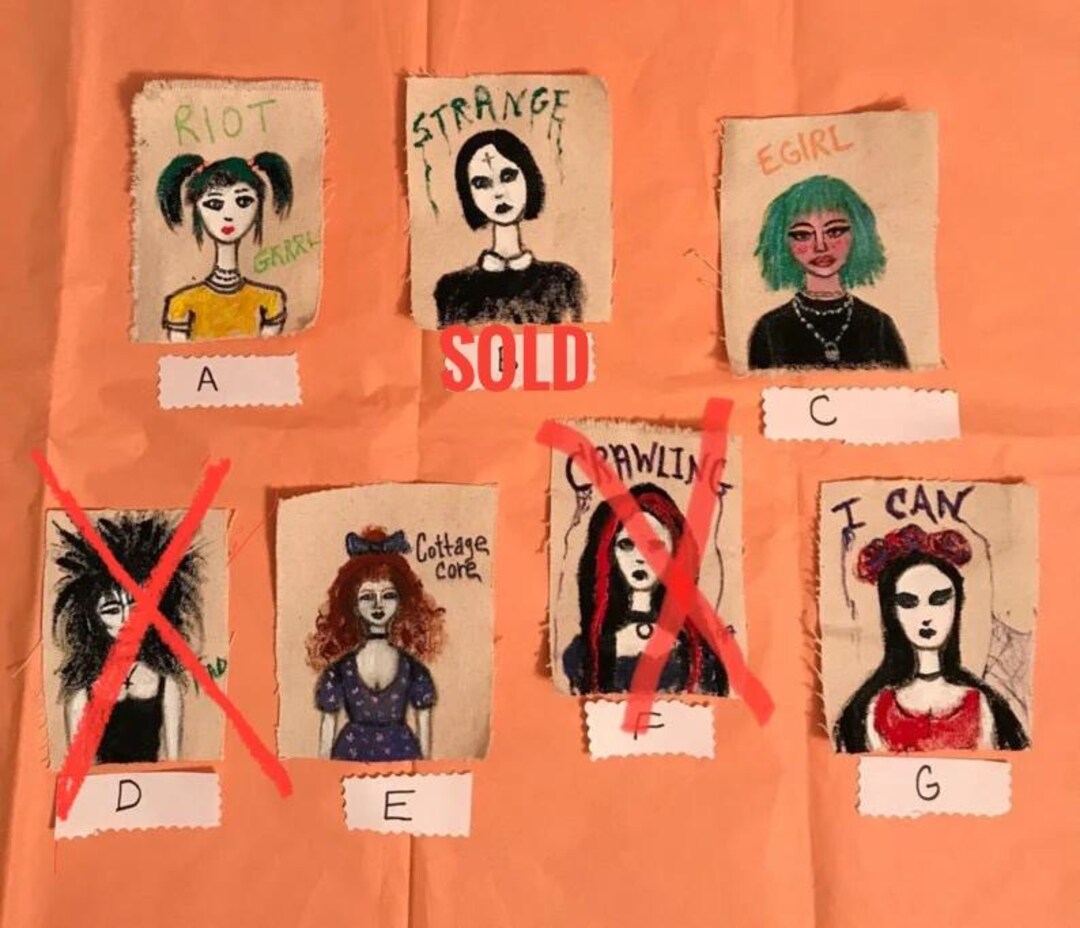 Assorted DIY Hand Painted Punk Patches - Etsy