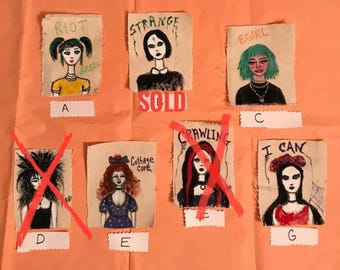 Assorted DIY Hand Painted Punk Patches