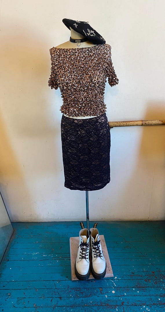 Vintage 1990’s Leopard Magic Bubble Popcorn Top