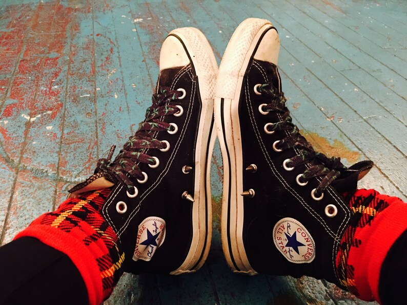 Upcycled Ramones Black High Top Sneakers Women's Size 8 | Etsy