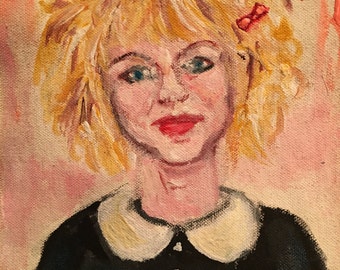 Grunge Princess Courtney Love Hand Painted Patch