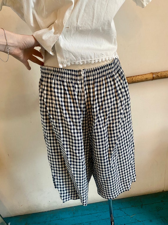 Vintage 90s Black And White Long Plaid Checkered … - image 5