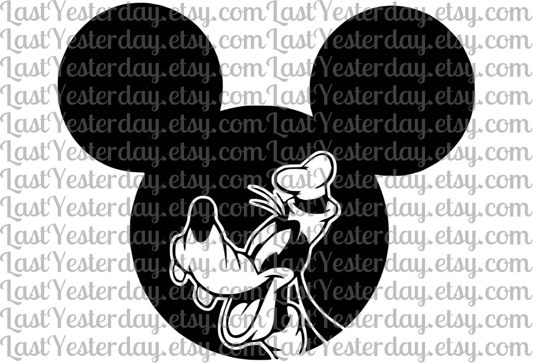 Goofy Mickey Head DIGITAL DOWNLOAD Svg Dxf Jpg Png - Etsy