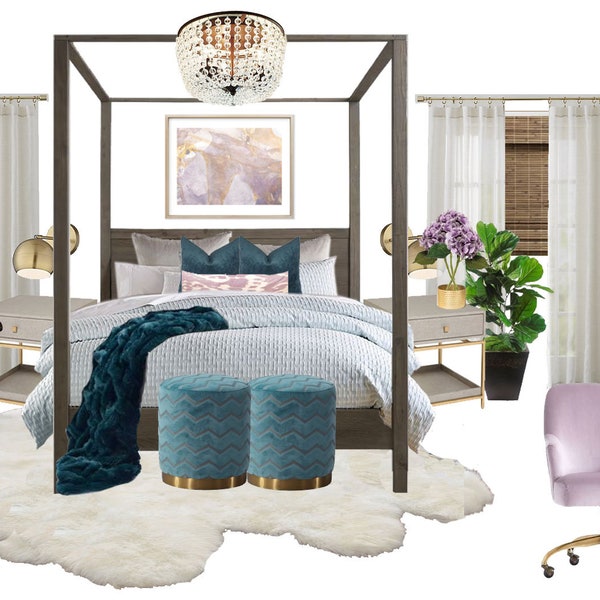 Teal Bedroom Decor - Etsy