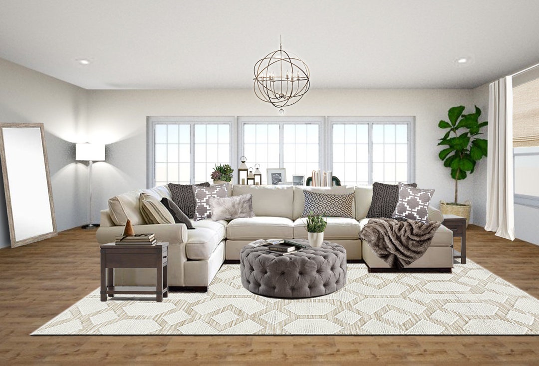 3D Rendering Custom Living Room Design Etsy