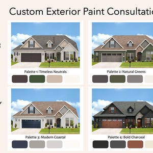 Exterior Paint Consultation – 4 Custom Color Palettes with Visual Mockups