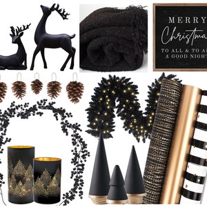 Moodboard - Decorazioni natalizie online per decorazioni d'interni Moodboard - Decorazioni natalizie moderne - Decorazioni natalizie industriali per interni