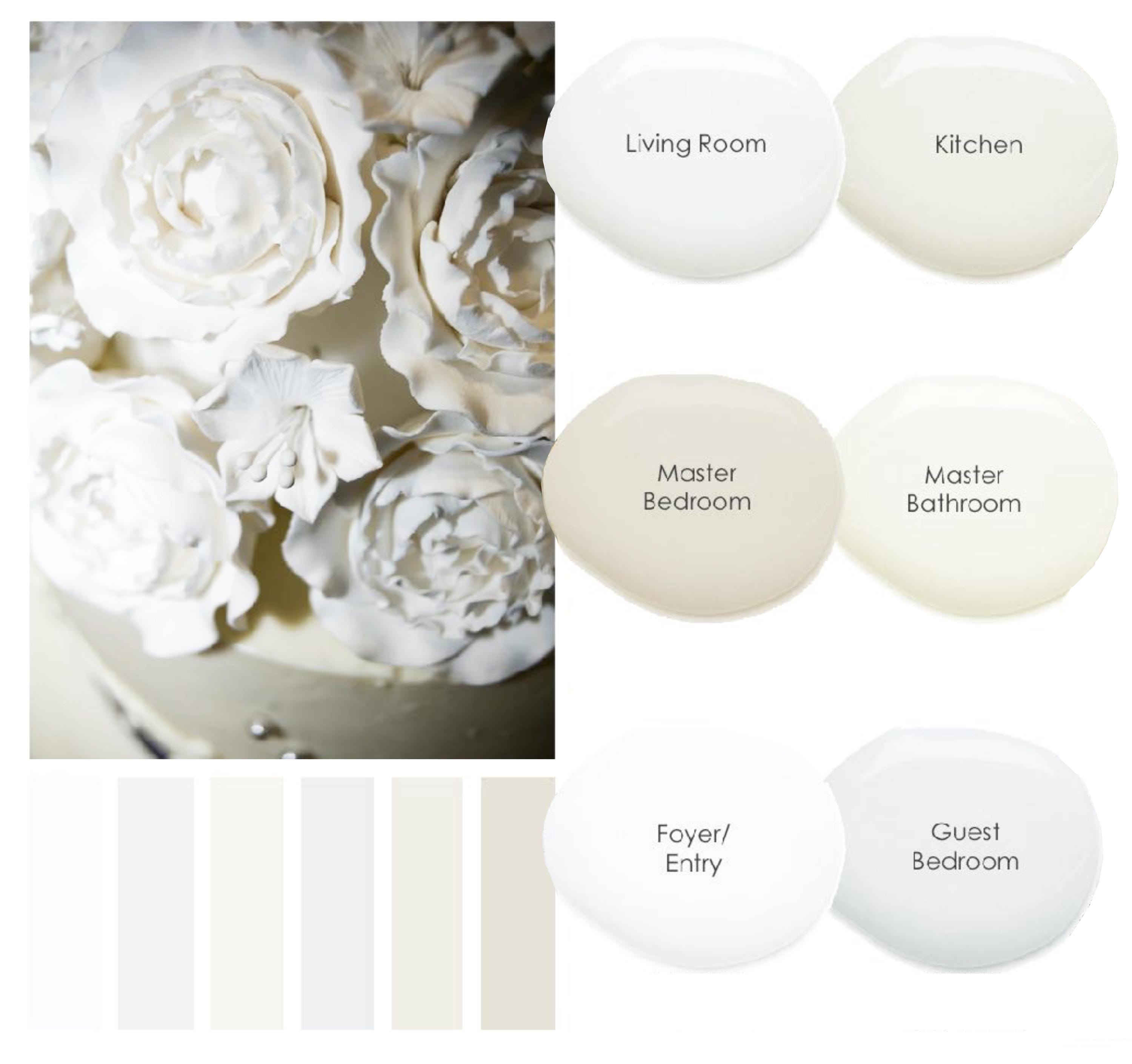 DIGITAL DOWNLOAD Sherwin Williams Whites Prepackaged Paint Palette - Home Color Palette - Designer Whites Paint Collection