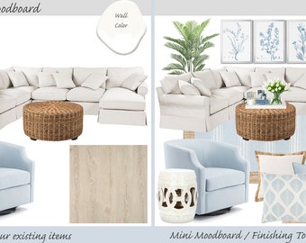 MINI Moodboard - Living Room Online Interior Design Mini Moodboard