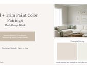 Wall + Trim Paint Color Pairings That Always Work | Sherwin Williams | Living Room, Bedroom & Whole Home Guide