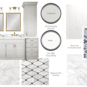 Cuarto de baño Diseño interior Moodboard