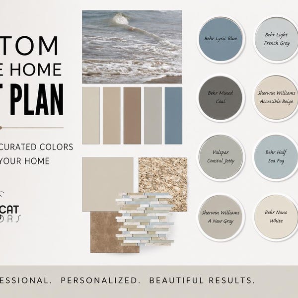 Plan de color para toda la casa / Colores de pintura personalizados para su hogar / Consulta personalizada sobre el color de interiores