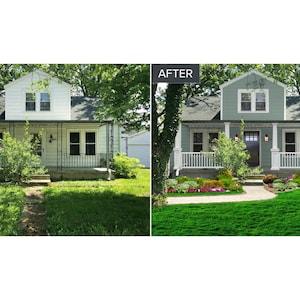 Muted Green Exterior House Paint Colors (Siding, Trim, Doors) | Sherwin-Williams Color Scheme (Digital Download)