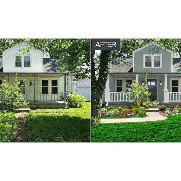 Muted Green Exterior House Paint Colors (Siding, Trim, Doors) | Sherwin-Williams Color Scheme (Digital Download)