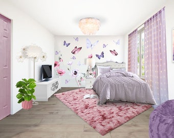 Grey pink and purple bedroom deals