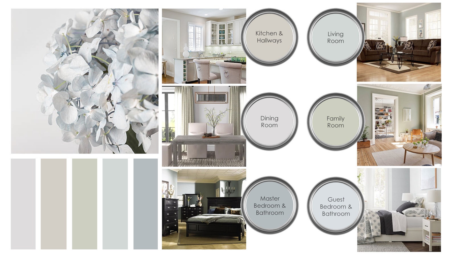 Dunn Edwards Prepackaged Paint Palette Blue Green Gray Home Etsy