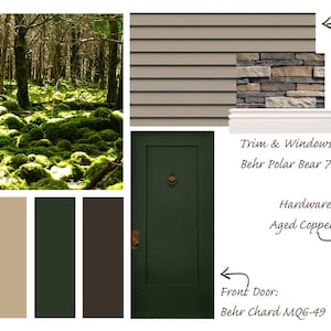 Moodboard - Exterior House Moodboard - Home Color Palette Moodboard - Exterior House Selections Moodboard