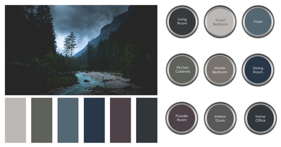 DIGITAL DOWNLOAD Moody Vintage Prepackaged Paint Palette Home